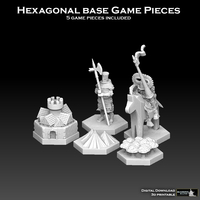 Small Hexagonal Base Game Pieces 3D Printing 480663