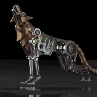 Small Wolf mechanical robot 3D Printing 480670