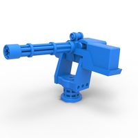 Small Diecast Machine gun turret Scale 1:25 3D Printing 480883