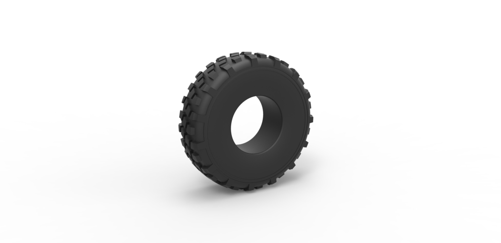 Diecast military truck tire 7 Scale 1:25 3D Print 480925
