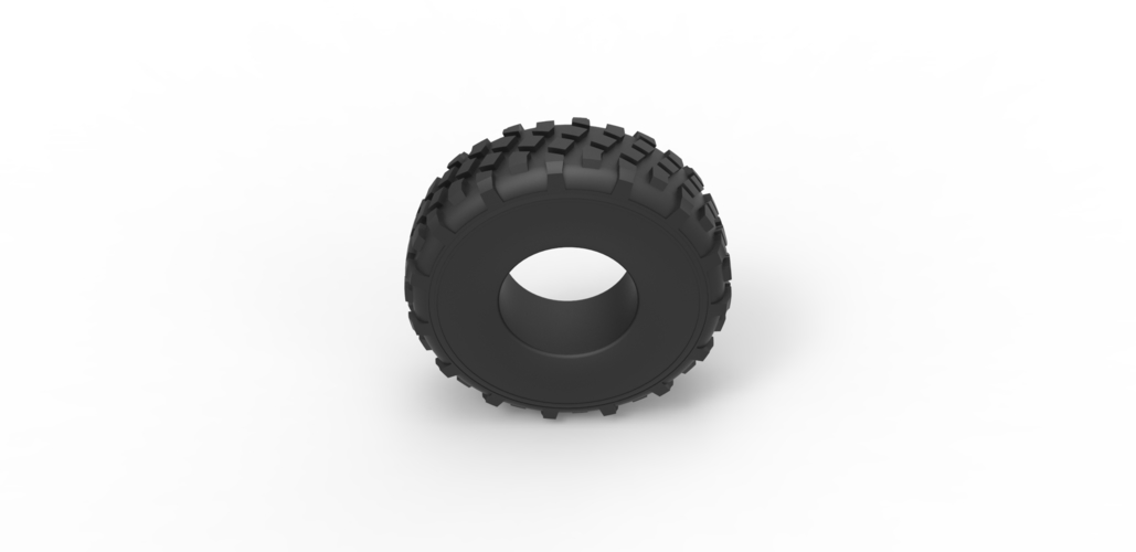 Military truck tire 7 Scale 1:25 3D Print 480930