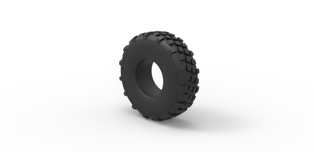 Diecast military truck tire 7 Scale 1:25 3D Print 480931