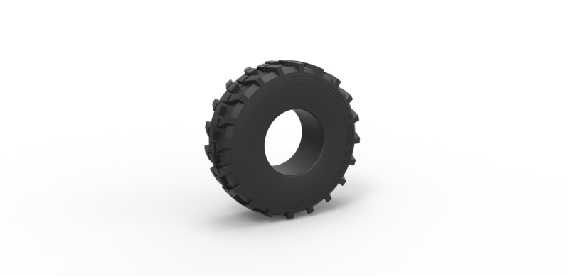 Military truck tire 8 Scale 1:25