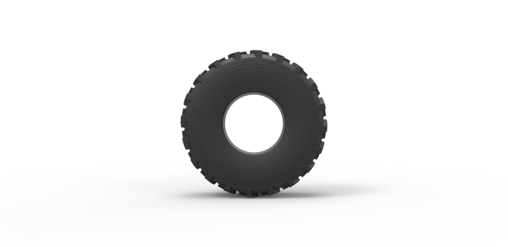 Military truck tire 8 Scale 1:25 3D Print 480936