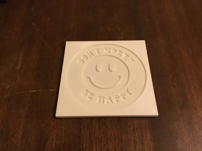 Don’t worry be happy coaster  3D Print 481043