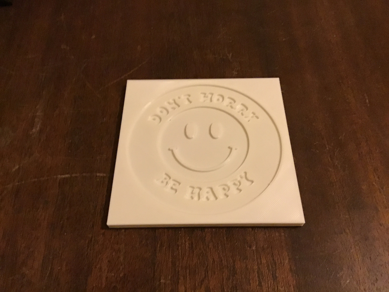 Don’t worry be happy coaster 