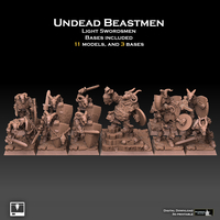 Small Undead Beastmen Light Swordsmen 3D Printing 481050