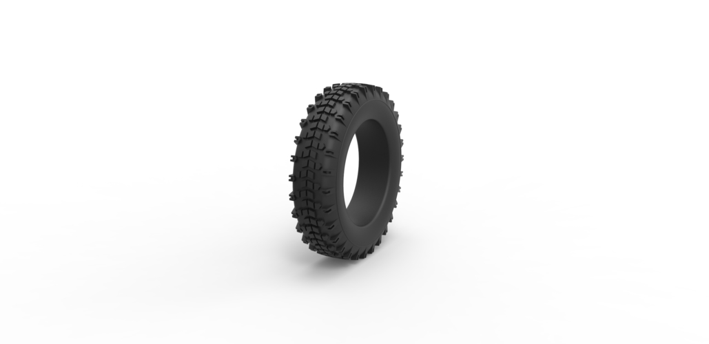 Diecast offroad tire 33 Scale 1 to 10 3D Print 481055