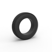 Small Offroad tire 34 Scale 1:10 3D Printing 481060