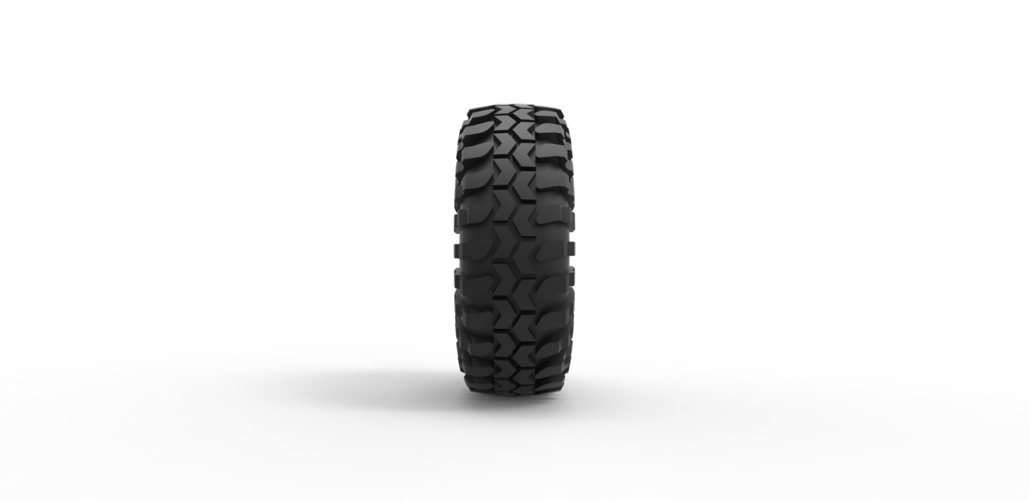 Offroad tire 35 Scale 1 to 25 3D Print 481205