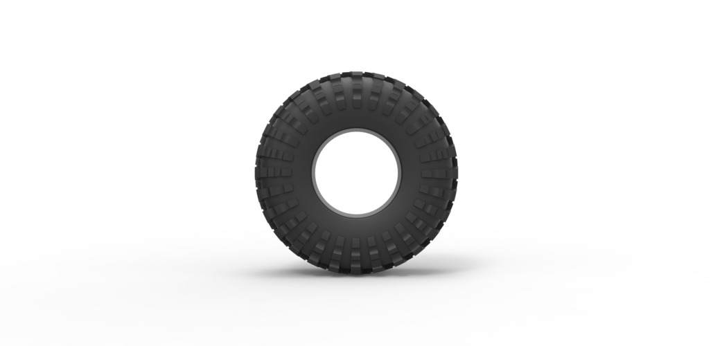 Offroad tire 35 Scale 1 to 25 3D Print 481206