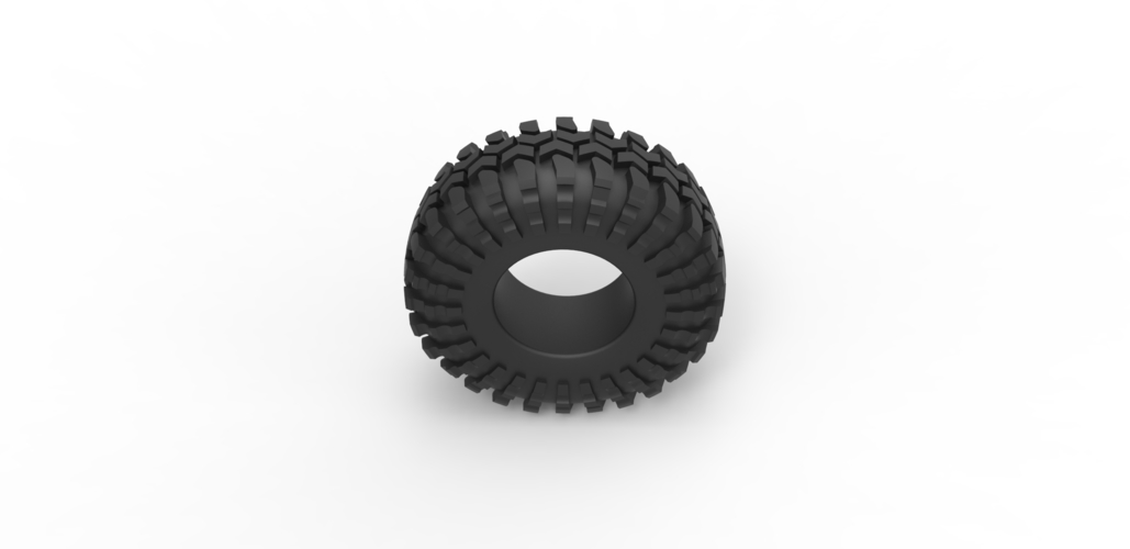 Offroad tire 35 Scale 1 to 25 3D Print 481207