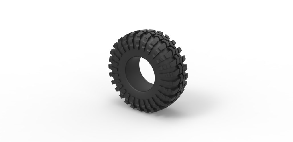 Offroad tire 35 Scale 1 to 25 3D Print 481208