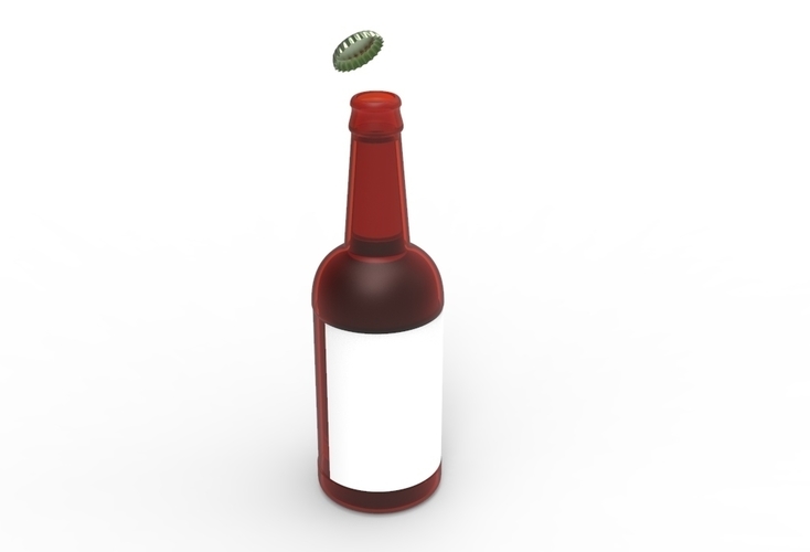 beer glass bottle  3D Print 481216