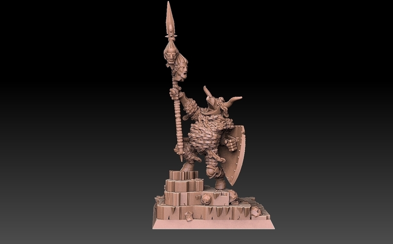 Undead Beastmen Light Spearmen 3D Print 481231