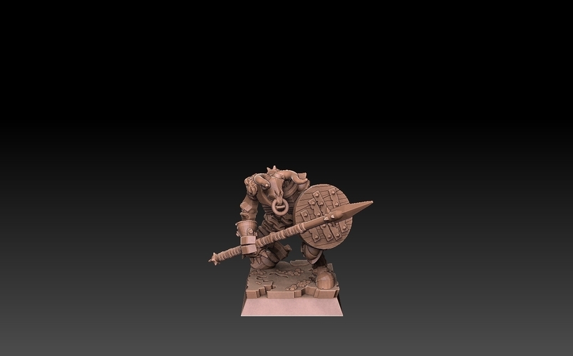 Undead Beastmen Light Spearmen 3D Print 481233