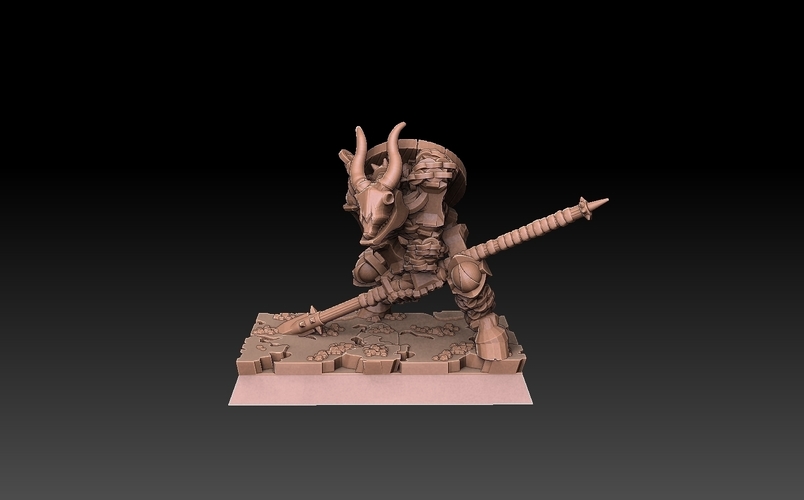 Undead Beastmen Light Spearmen 3D Print 481236