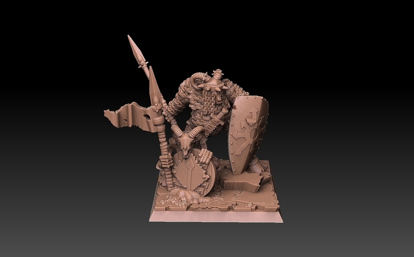 Undead Beastmen Light Spearmen 3D Print 481237