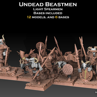 Small Undead Beastmen Light Spearmen 3D Printing 481241
