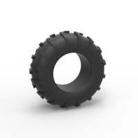 Small Diecast offroad tire 36 Scale 1 to 25 3D Printing 481343