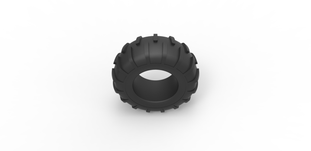 Offroad tire 36 Scale 1 to 25 3D Print 481348