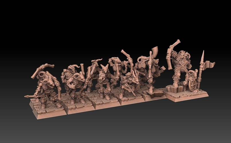 Undead Beastmen Light Bowmen 3D Print 481358