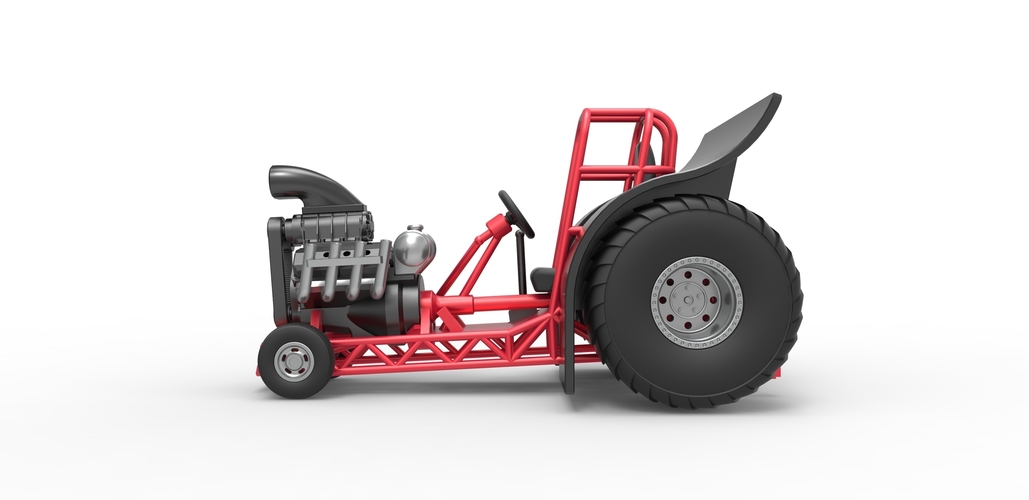 Diecast Mini Rod pulling tractor Scale 1 to 25 3D Print 481377