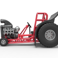 Mini Rod pulling tractor Scale 1 to 25 - Thumbnail 7