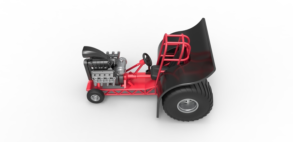 Diecast Mini Rod pulling tractor Scale 1 to 25 3D Print 481378
