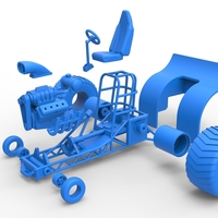 Mini Rod pulling tractor Scale 1 to 25 - Thumbnail 14