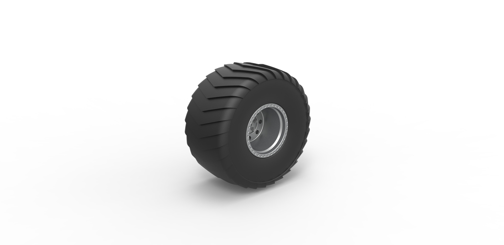 Wheel of Mini Rod pulling tractor Scale 1 to 25 3D Print 481391