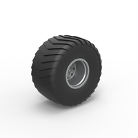 Small Wheel of Mini Rod pulling tractor Scale 1 to 25 3D Printing 481391