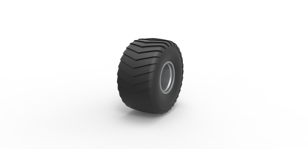 Wheel of Mini Rod pulling tractor Scale 1 to 25 3D Print 481392