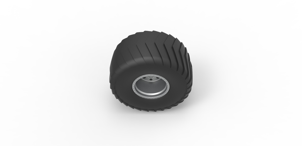 Wheel of Mini Rod pulling tractor Scale 1 to 25 3D Print 481396