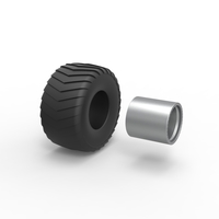 Wheel of Mini Rod pulling tractor Scale 1 to 25 - Thumbnail 10