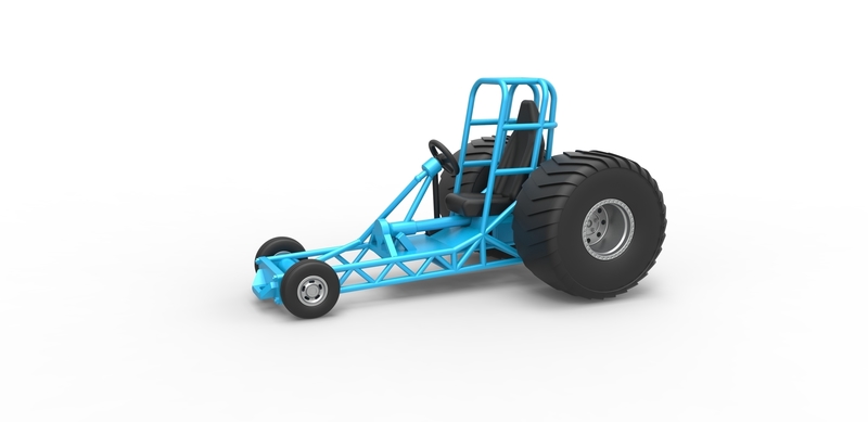 Chassis of Mini Rod pulling tractor 1:25