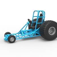 Small Chassis of Mini Rod pulling tractor 1:25 3D Printing 481420