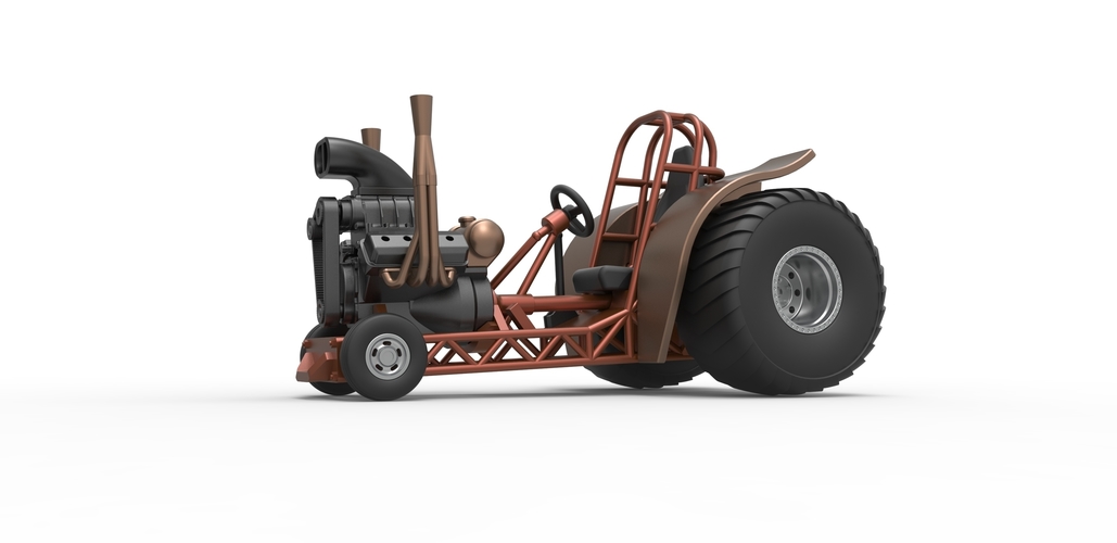 Mini Rod pulling tractor 2 Scale 1 to 25 3D Print 481458