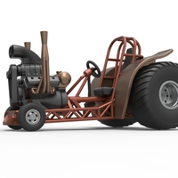 Mini Rod pulling tractor 2 Scale 1 to 25 - Thumbnail 2