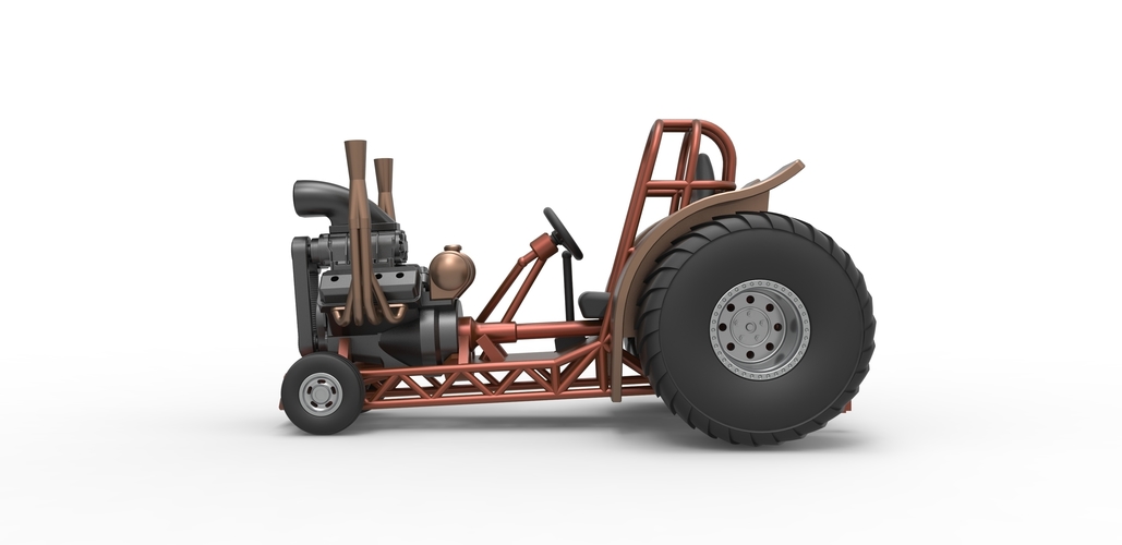 Mini Rod pulling tractor 2 Scale 1 to 25 3D Print 481463