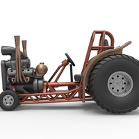 Mini Rod pulling tractor 2 Scale 1 to 25 - Thumbnail 7