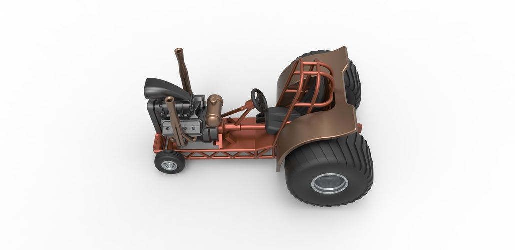 Mini Rod pulling tractor 2 Scale 1 to 25 3D Print 481464