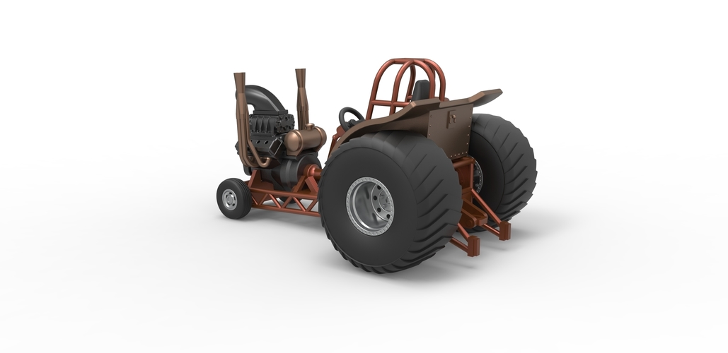 Mini Rod pulling tractor 2 Scale 1 to 25 3D Print 481466