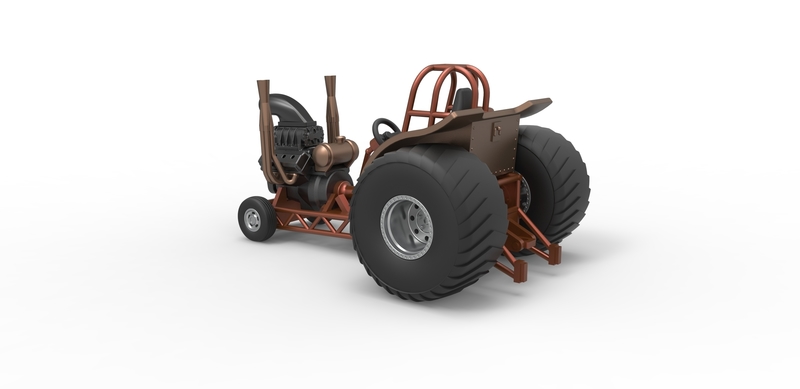 Mini Robd Mini Rod pulling tractor 2 Scale 1 to 25 - Pinshape