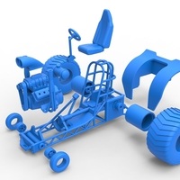 Mini Rod pulling tractor 2 Scale 1 to 25 - Thumbnail 14