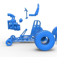 Mini Rod pulling tractor 2 Scale 1 to 25 - Thumbnail 17