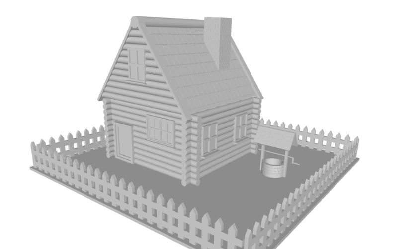 Wooden village house 3D Print 481555