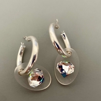 Earring Pendant with Swarovski Crystal  - Thumbnail 1