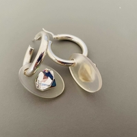 Earring Pendant with Swarovski Crystal  - Thumbnail 2