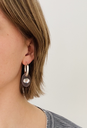 Earring Pendant with Swarovski Crystal 